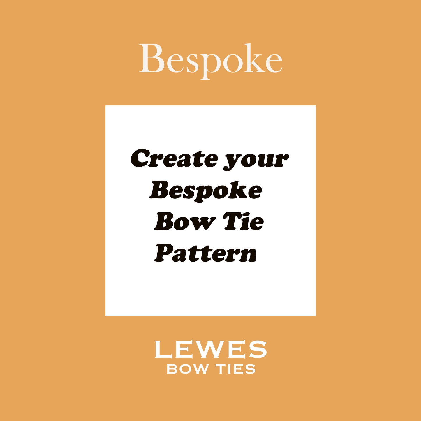 Bespoke Bow Tie Pattern