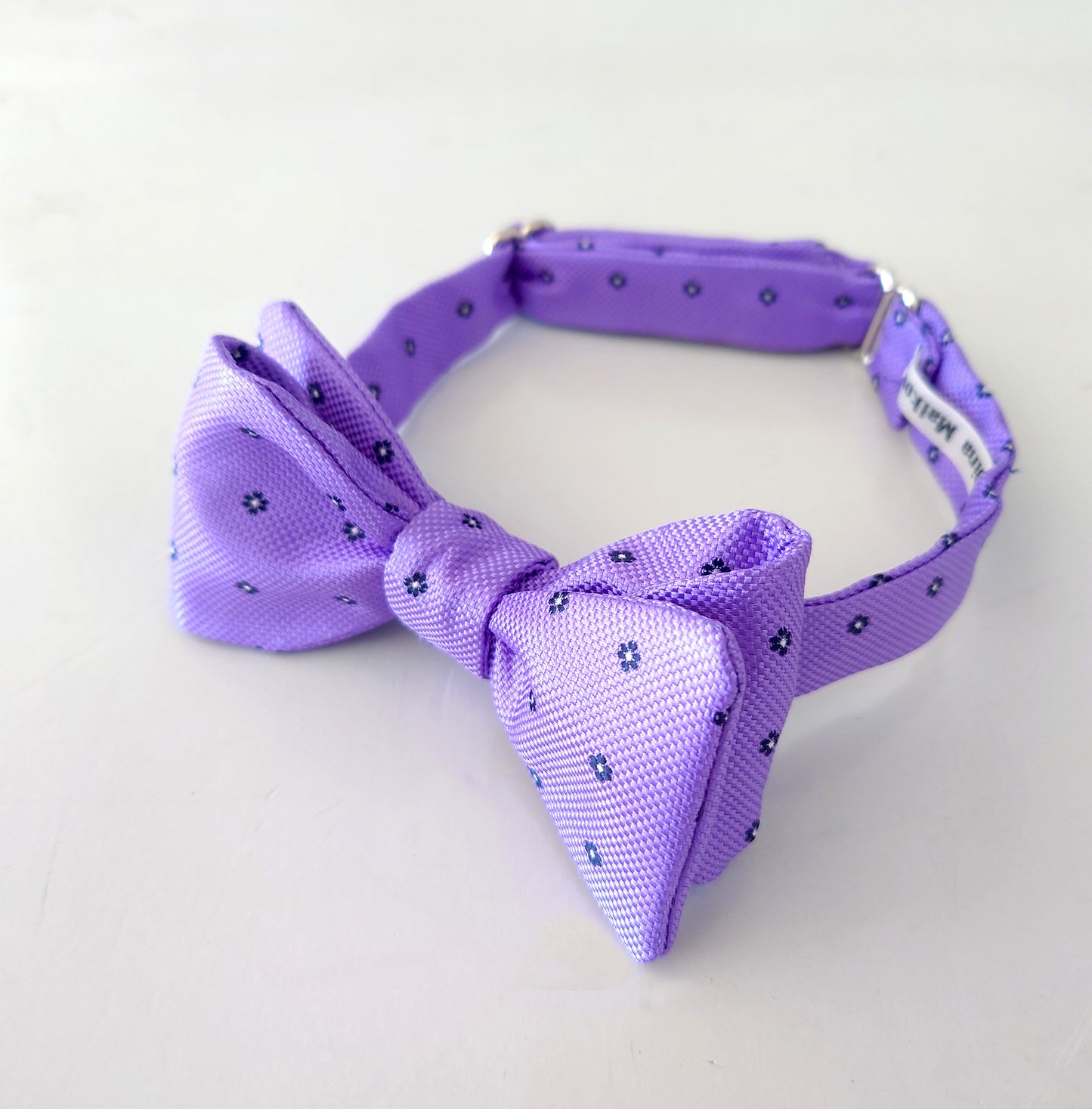 Lilac vintage silk self tie bow tie
