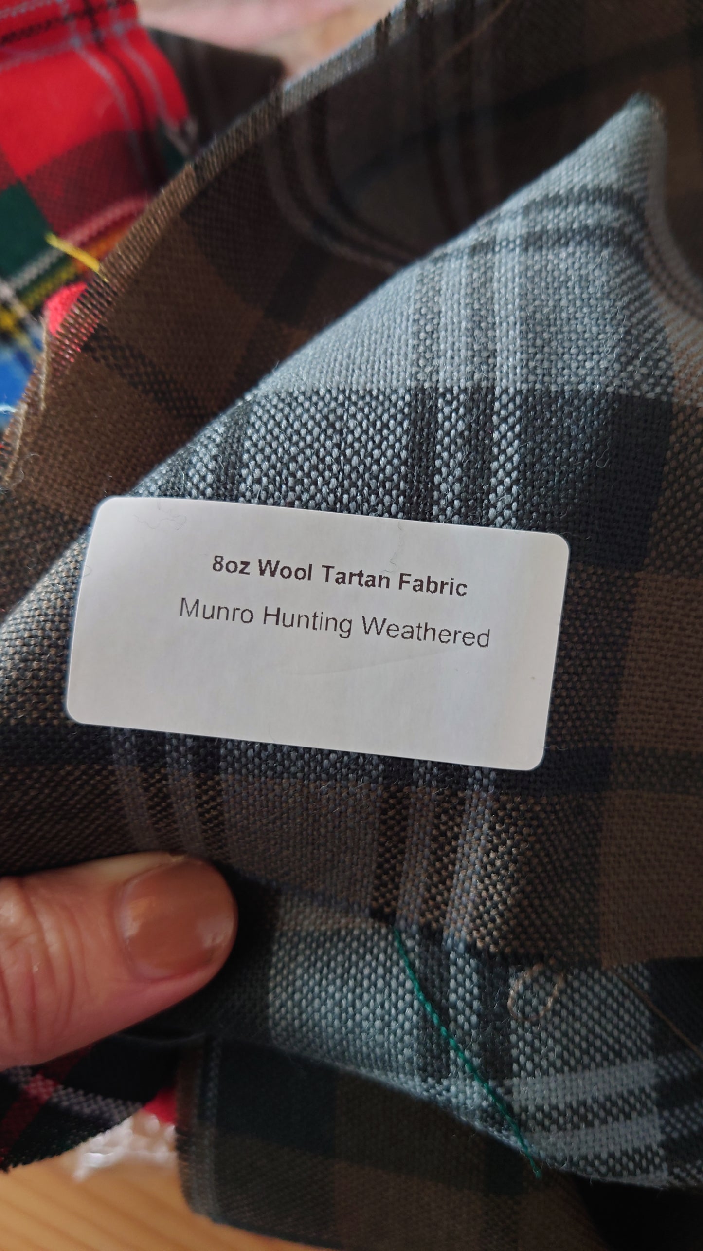 Munro tartan self tie bow tie