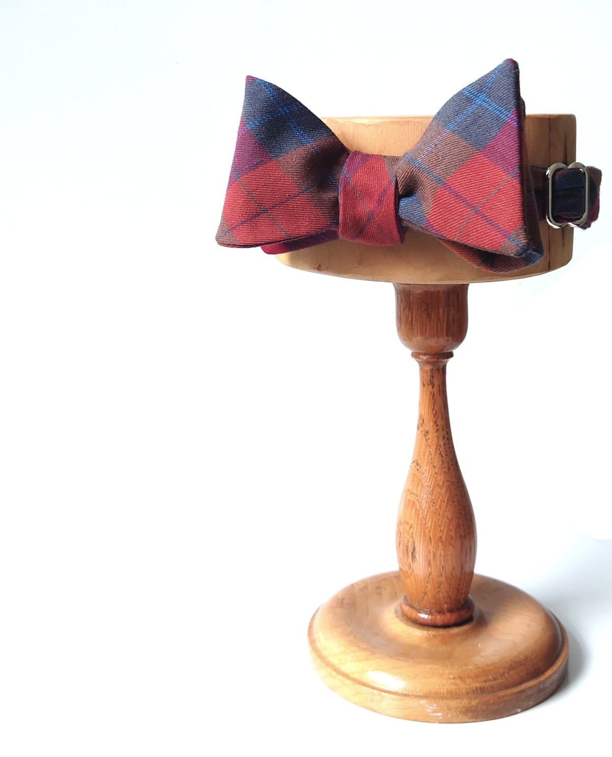 Autumnal plaid self tie bow tie