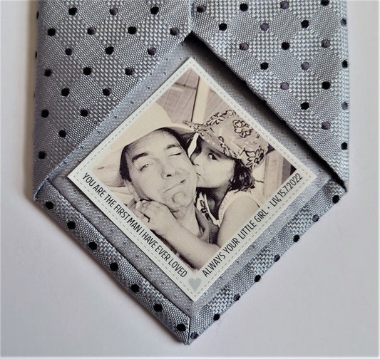 Personalised tie patch for Dad on wedding day