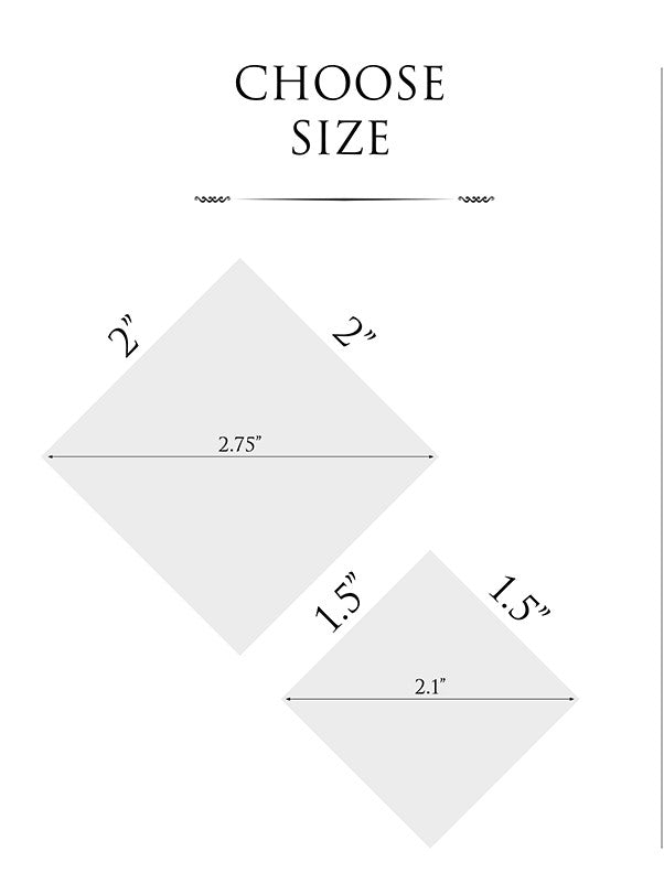 wedding patch size guide