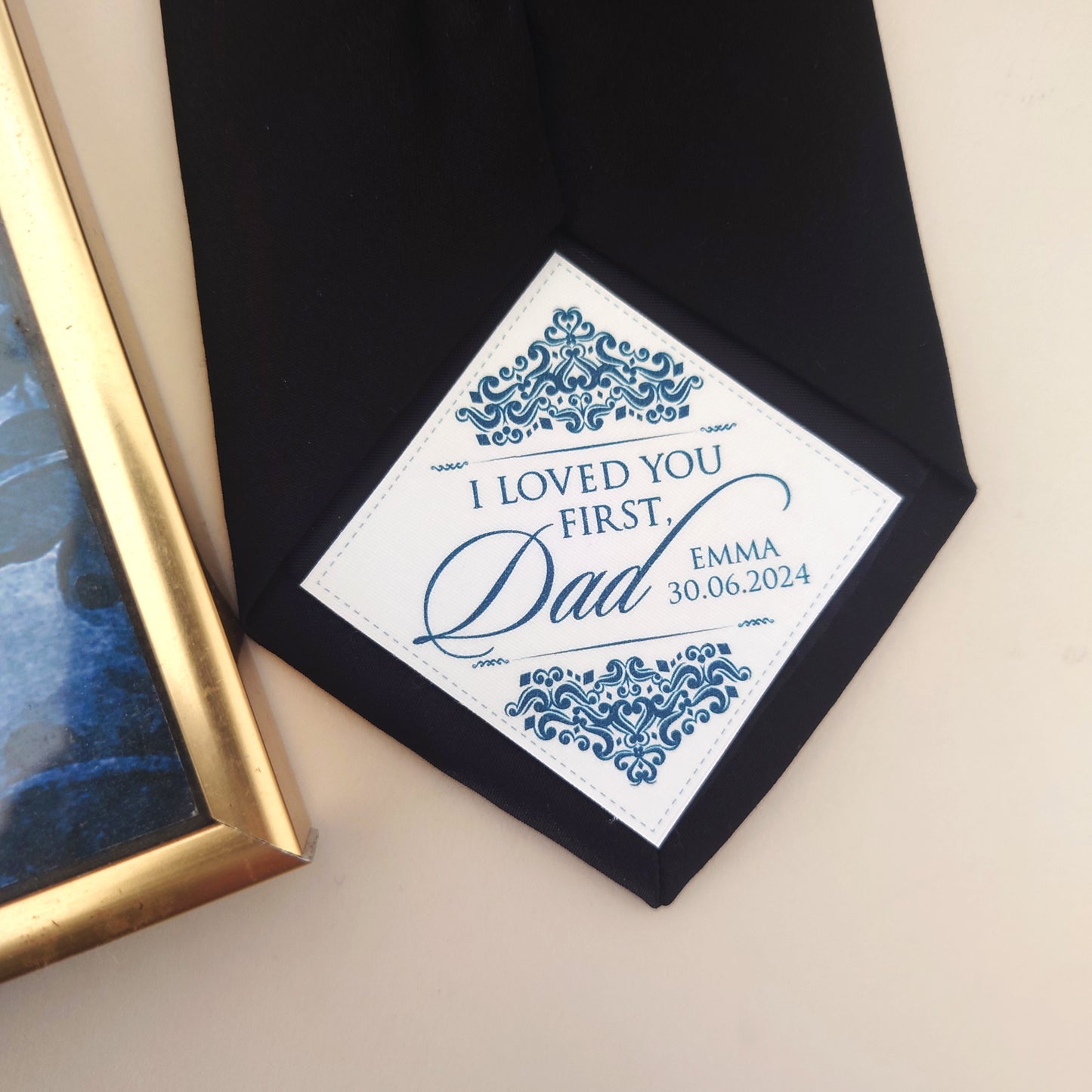 i loved you first dad wedding tie patch