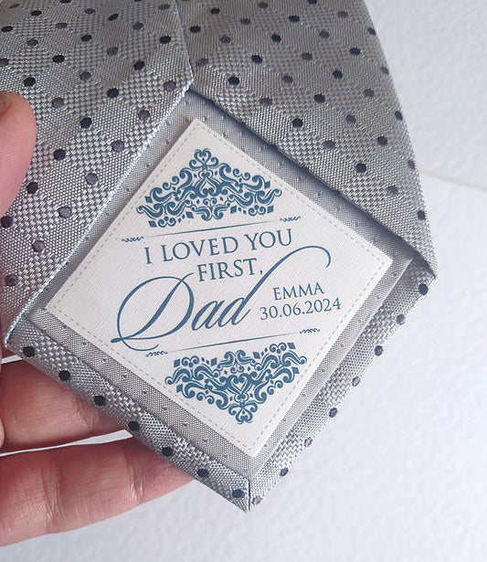 i loved you first dad wedding tie patch
