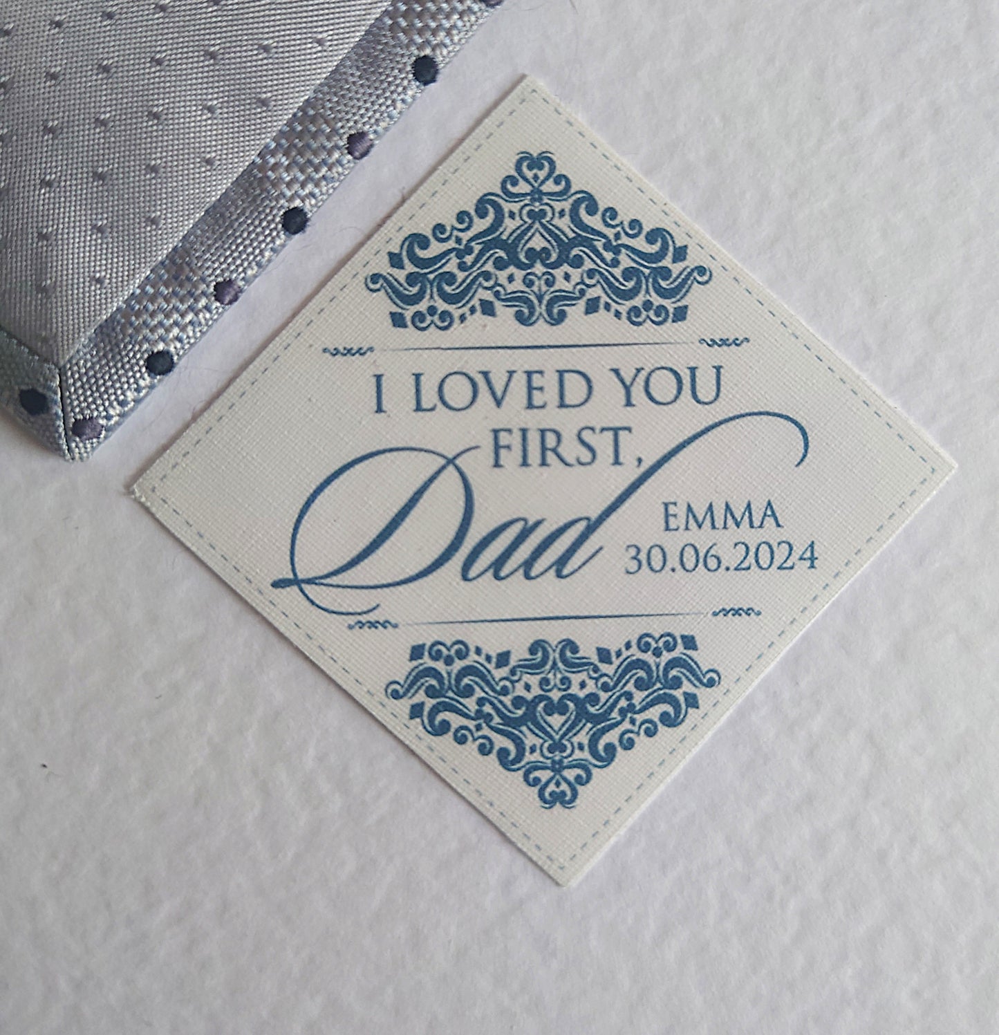 i loved you first dad wedding tie patch