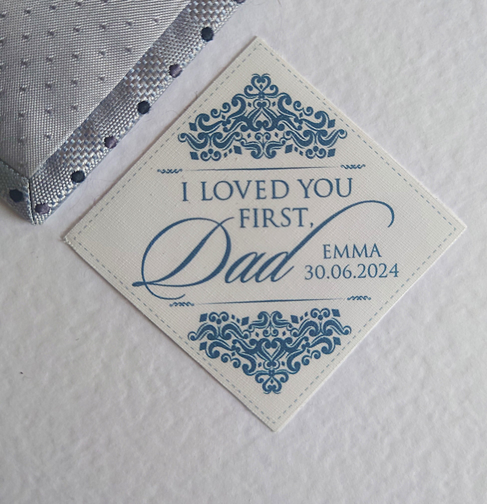 i loved you first dad wedding tie patch
