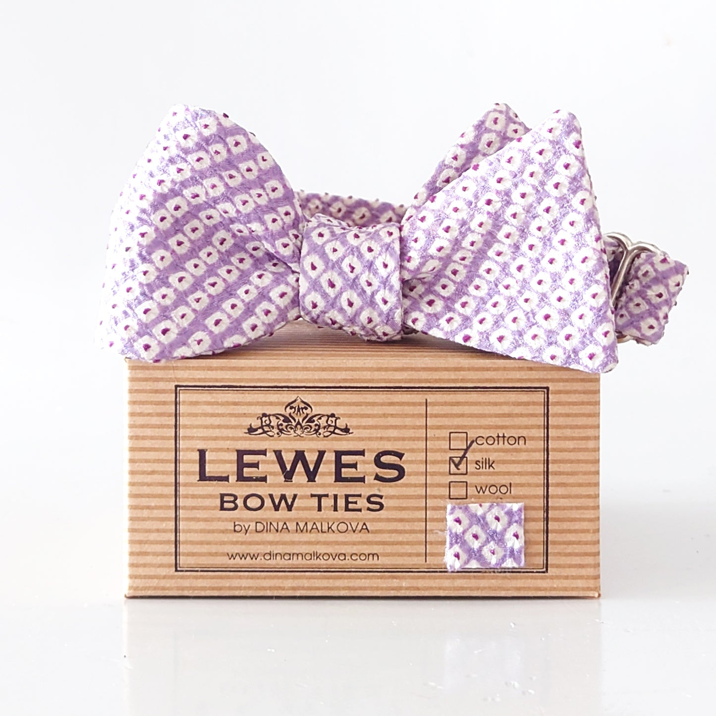 Japanese shibori silk bow tie