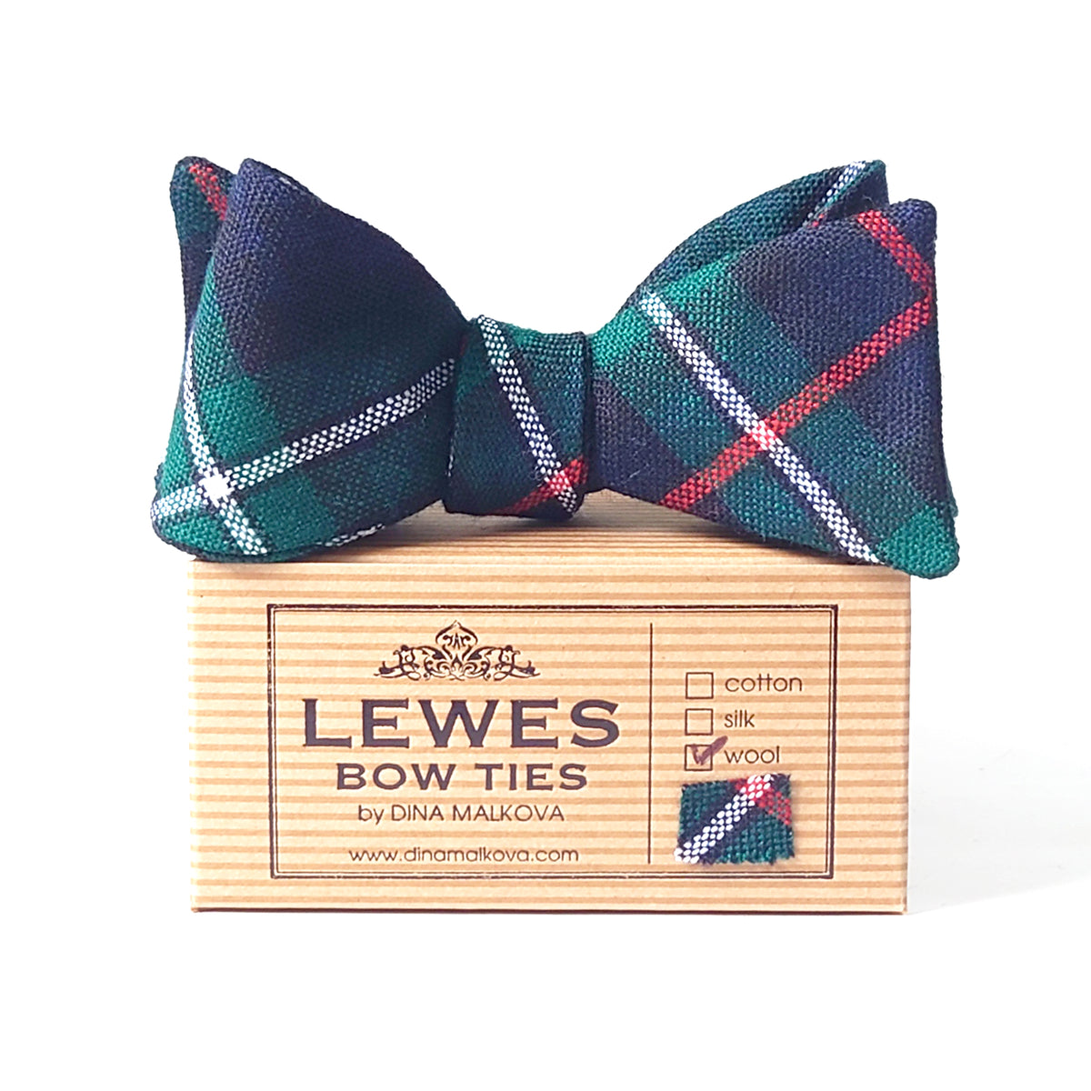 MacKenzie clan Scottish wool tartan bow tie