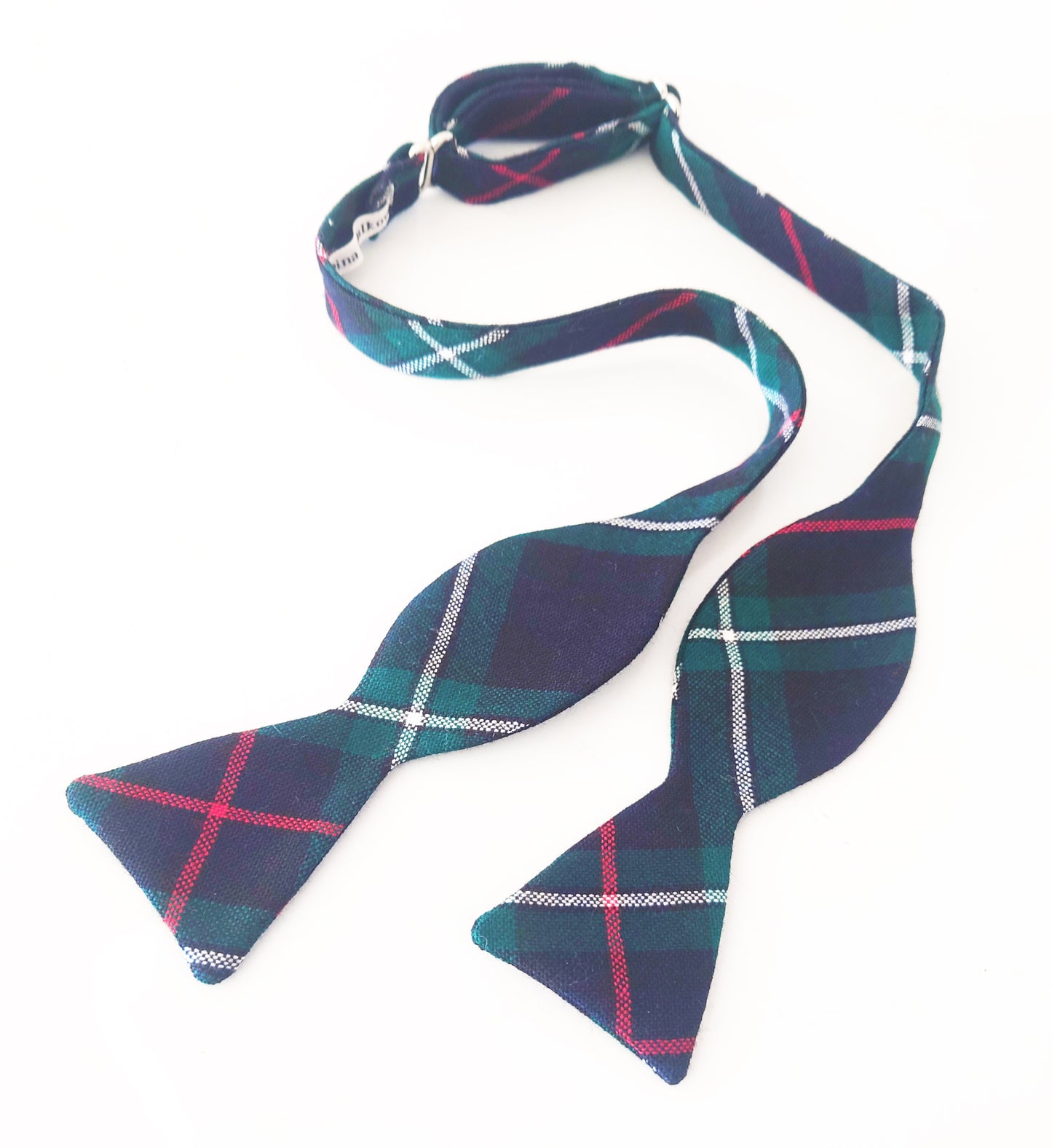MacKenzie plaid tartan self tie bow tie