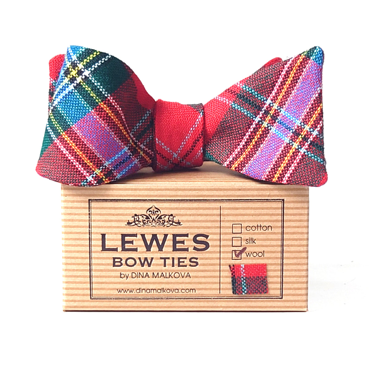 MacLean of Duart Modern wool tartan bow tie Scotland