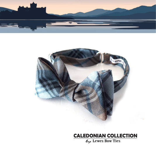 Munro tartan self tie bow tie