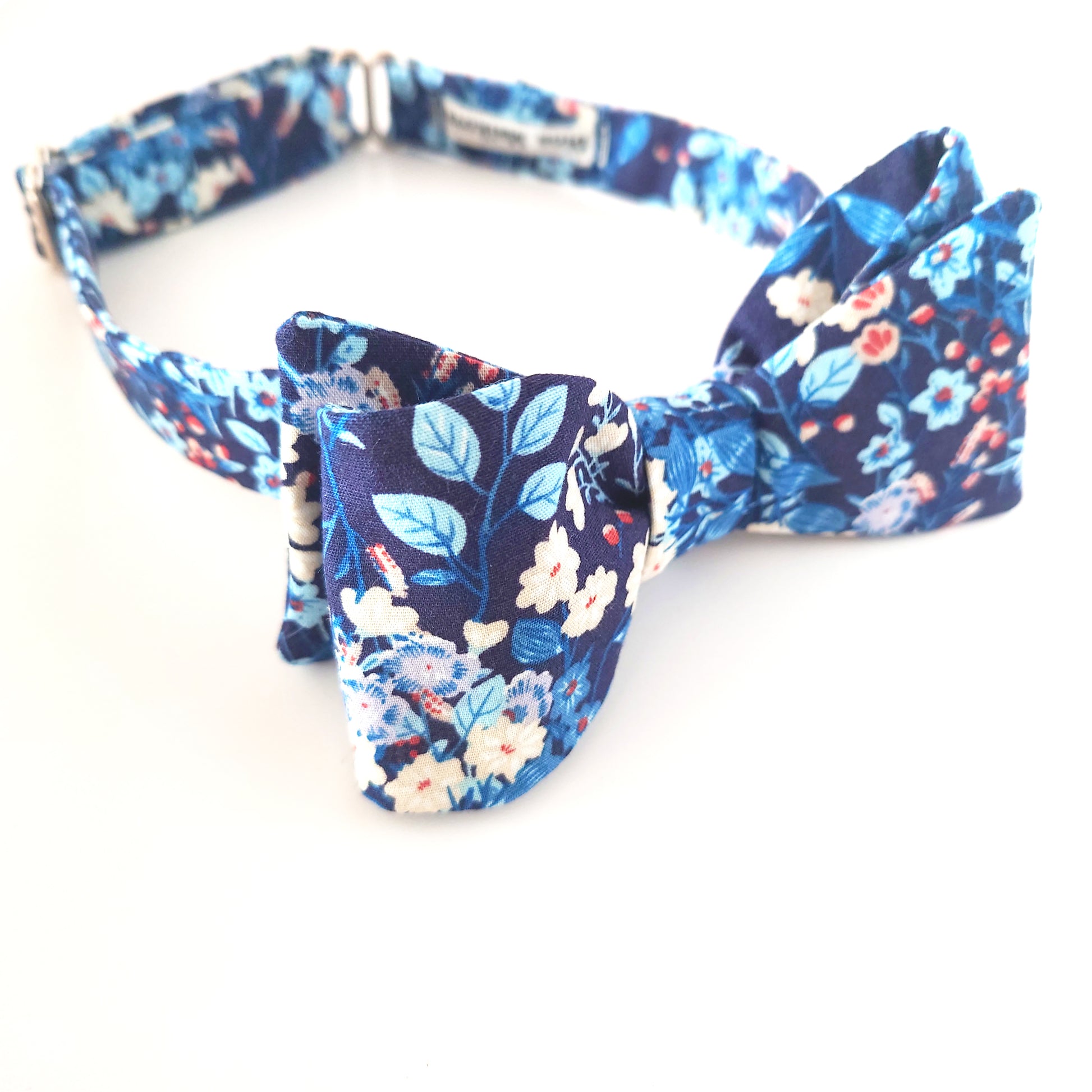 Navy blue bow tie