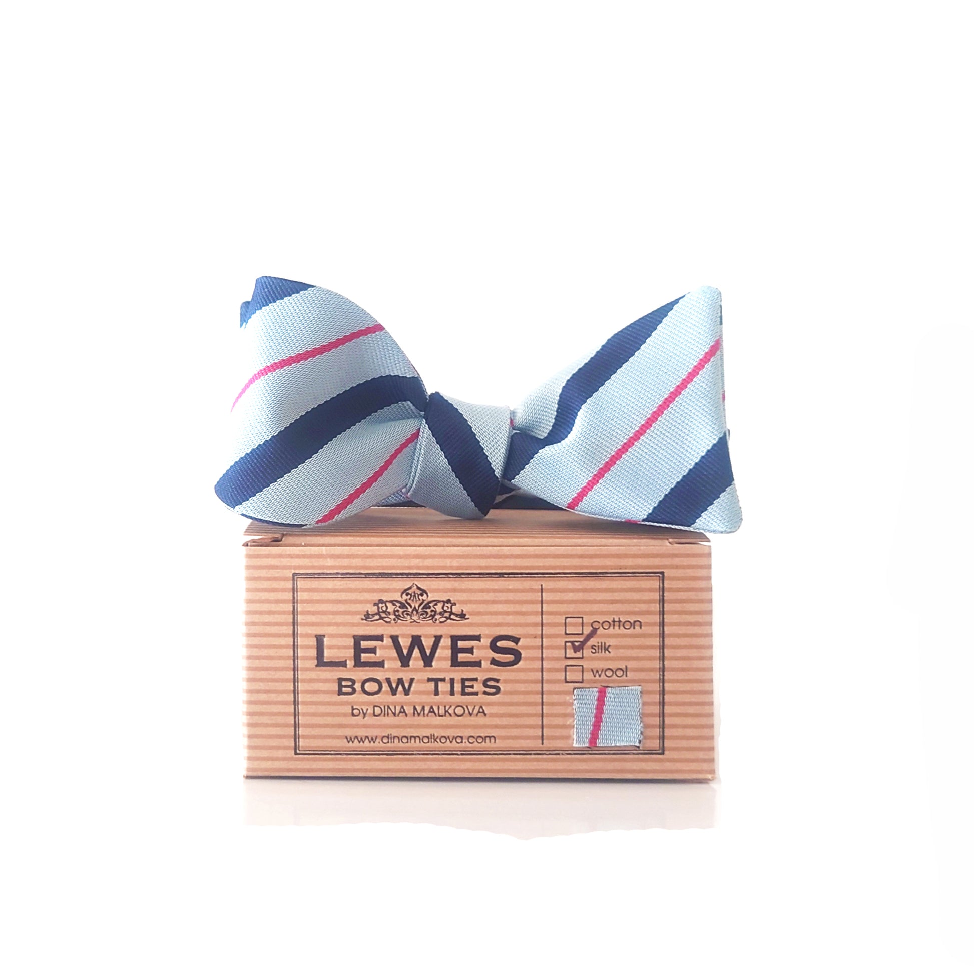Royal Flying Corps grey striped bow tie